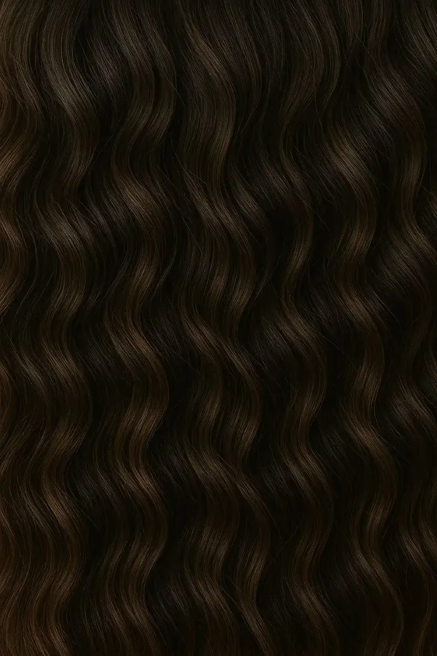 Texture de cheveux ondulés bruns naturels wavy